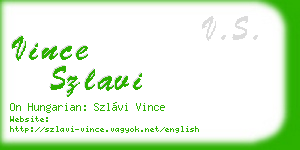 vince szlavi business card